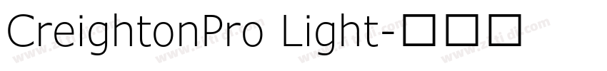 CreightonPro Light字体转换